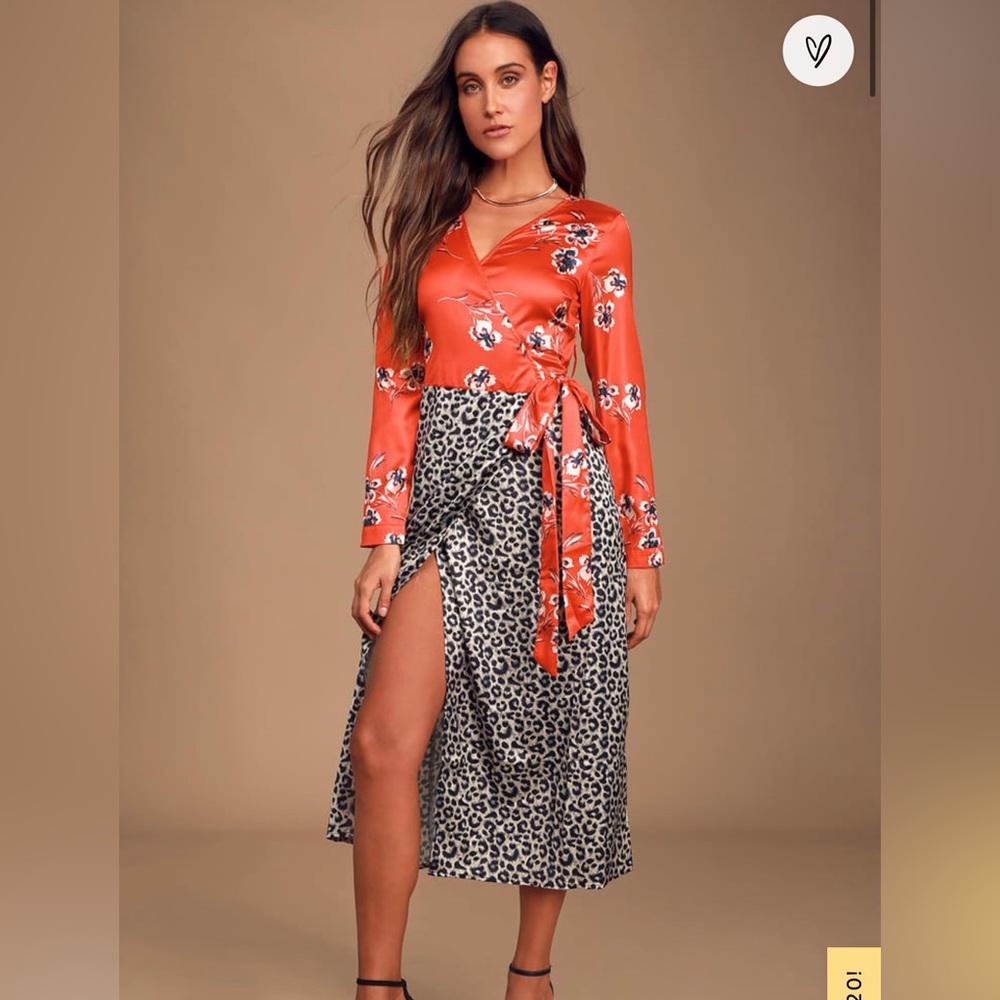 Lulus wrap dress pattern leopard